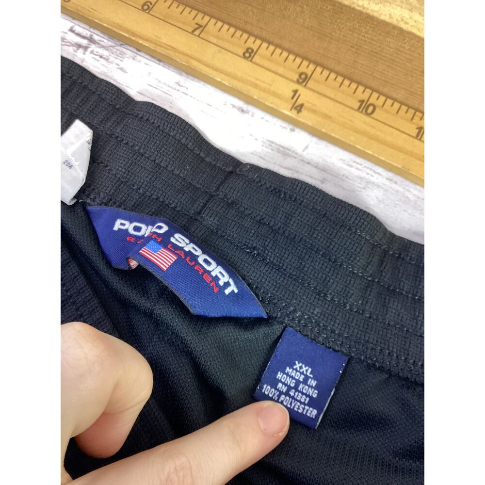POLO SPORT RALPH LAUREN 67 ATHLETICS BLACK EMBROIDERED SHORTS SIZE XXL - Picture 5 of 5